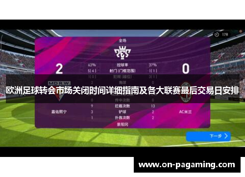 欧洲足球转会市场关闭时间详细指南及各大联赛最后交易日安排